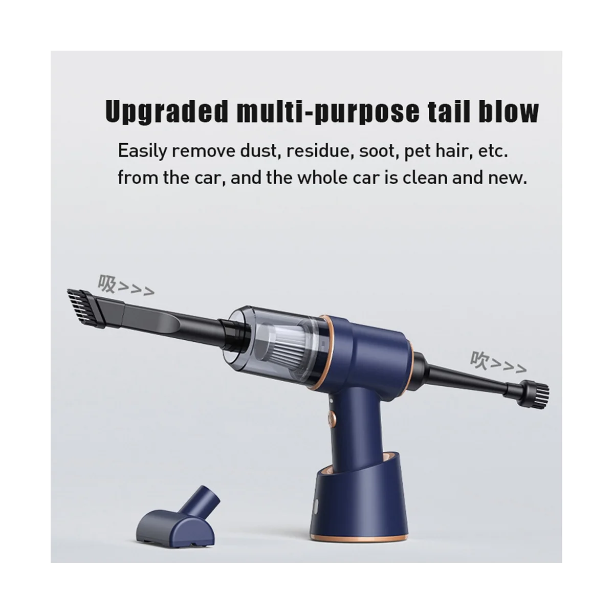 Portable Car Vacuum Cleaner Charging Compressed Air Handheld High-Power Cordless Vacuum Cleaner Office-White
Portable Car Vacuum Cleaner Charging Compressed Air Handheld High-Power Cordless Vacuum Cleaner Office-White