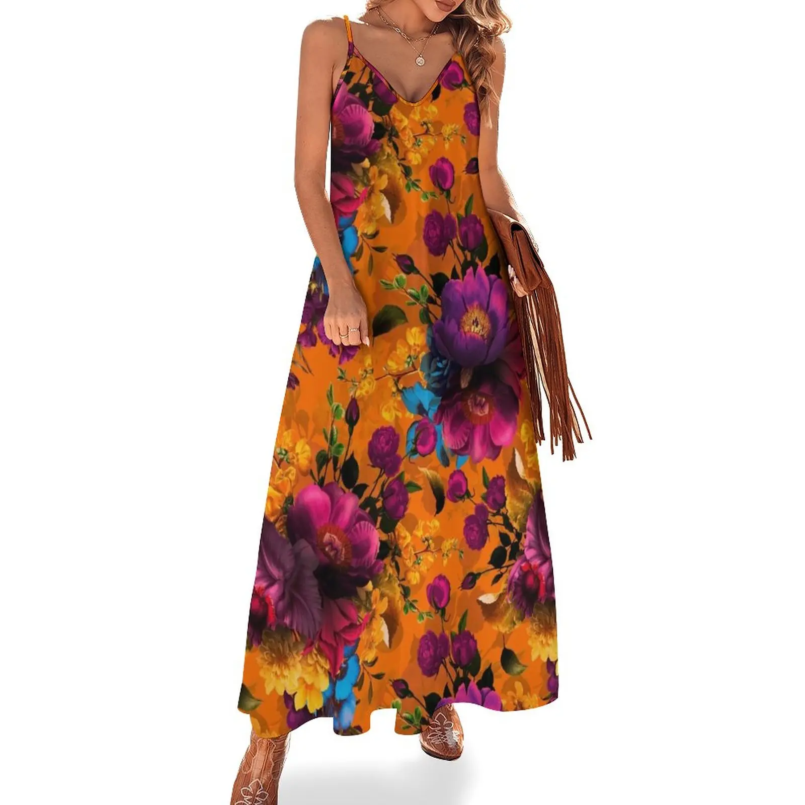 

Moody florals - Mystic Night 6 Sleeveless Dress dress women summer 2024 chic and elegant woman dress