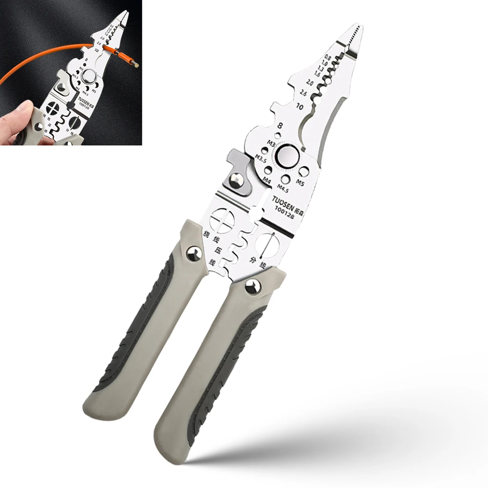 8.5inch Multipurpose Wire Stripper Professional Electrician Wire Tool Cable Wire Stripper Cutter Crimper Plier Wrench Tools
8.5inch Multipurpose Wire Stripper Professional Electrician Wire Tool Cable Wire Stripper Cutter Crimper Plier Wrench Tools