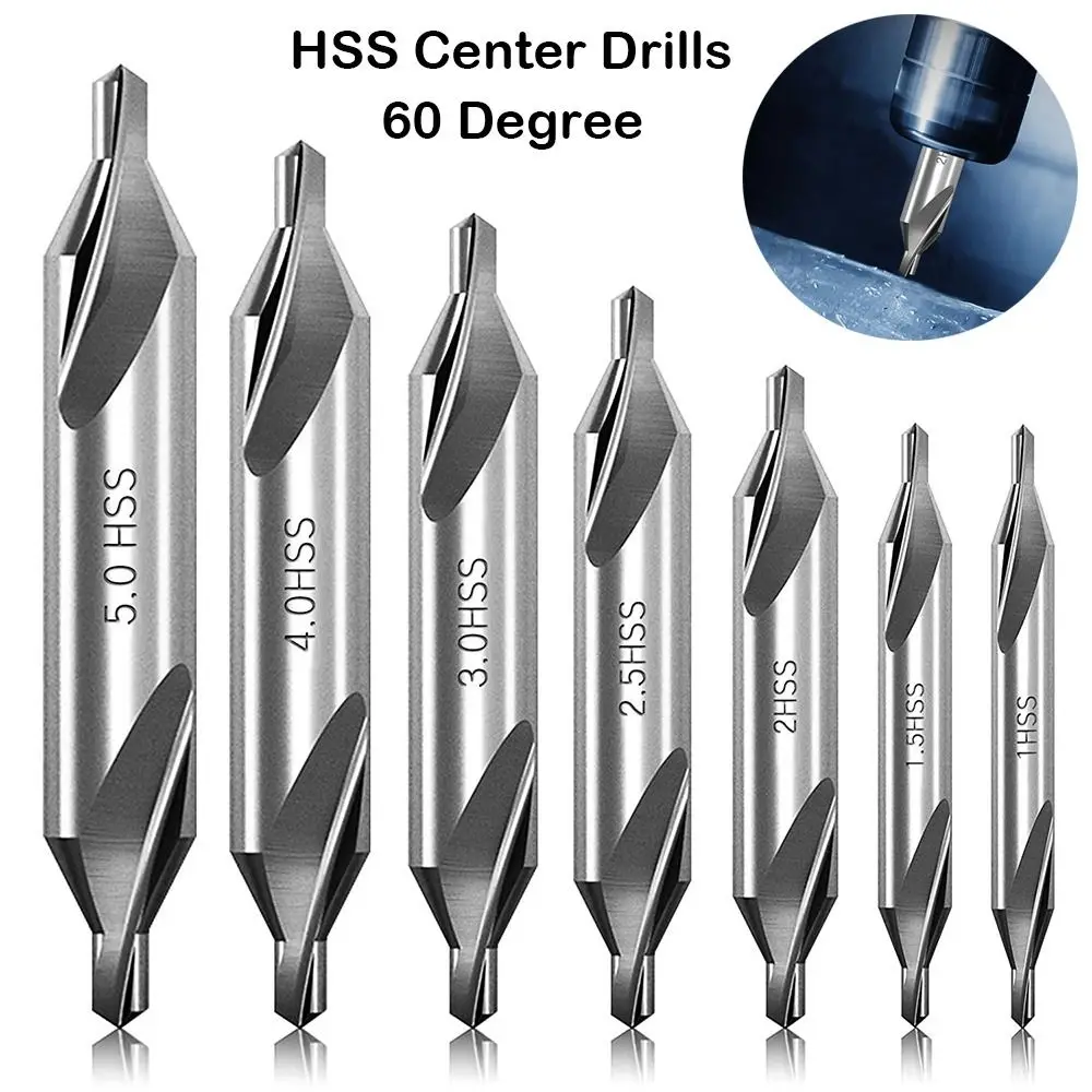 

HSS Combined Center Drill 60 Degree Countersinks Angle Bit Cross Triangle Drill Hole Opener Wood Metal Hole Cutter Drilling Tool