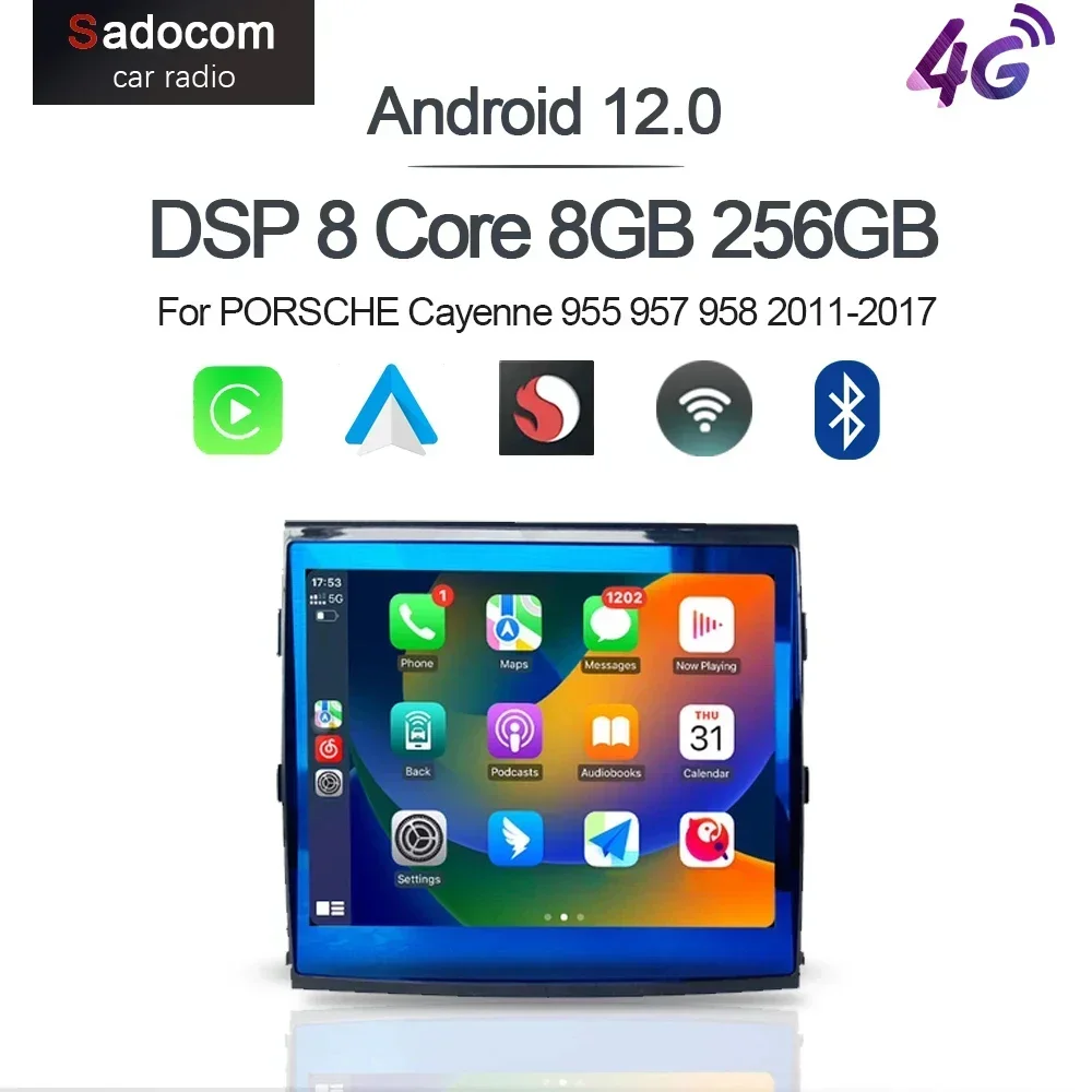 Carplay DSP Car DVD Player Android 12.0 8Core 8GB+128G Radio GPS Wifi multimedia For PORSCHE Cayenne 955 957 958 2011-2017 2 din
Carplay DSP Car DVD Player Android 12.0 8Core 8GB+128G Radio GPS Wifi multimedia For PORSCHE Cayenne 955 957 958 2011-2017 2 din