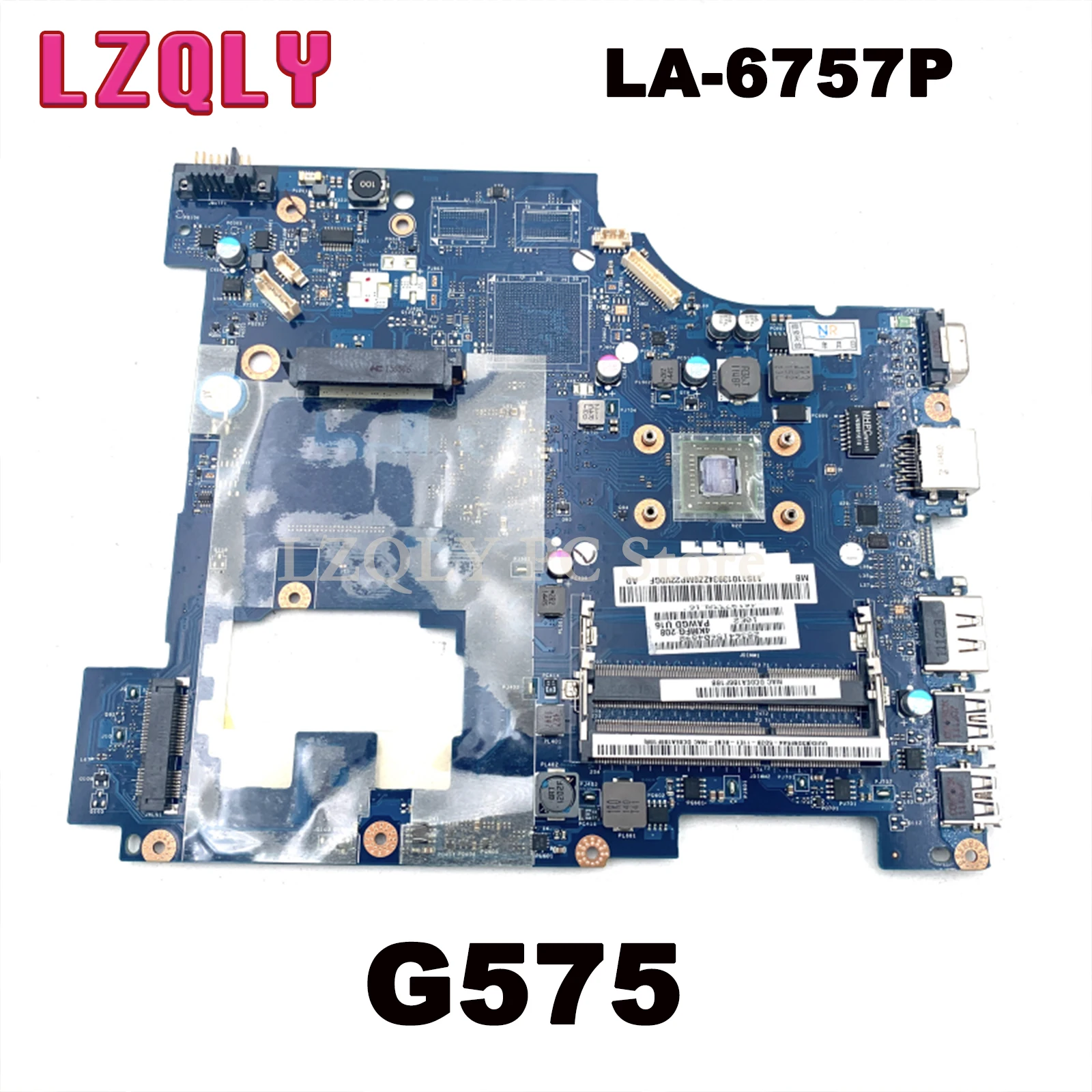LZQLY For Lenovo G575 Laptop Motherboard PAWGD LA-6757P DDR3 AMD CPU Onboard Main Board Full Test
LZQLY For Lenovo G575 Laptop Motherboard PAWGD LA-6757P DDR3 AMD CPU Onboard Main Board Full Test
