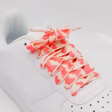 

Weiou Lace Flat Lovely конверсы Cutom Sneaker Cordon Bright Color Heart Shape Canvas Shoelace 17MM Wide Weaving String Wholesale