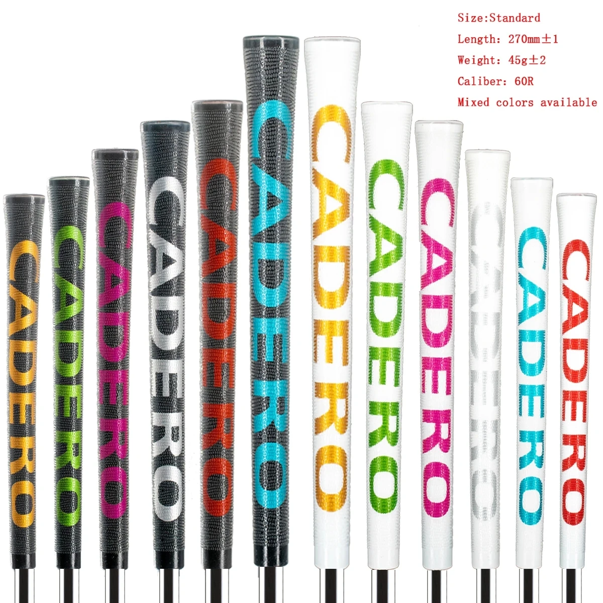 

NEW Crystal Standard 13pcs MixColor Available CADERO 2X2 AIR NER Golf Grips 10 Colors to Choose Transparent Club Grip