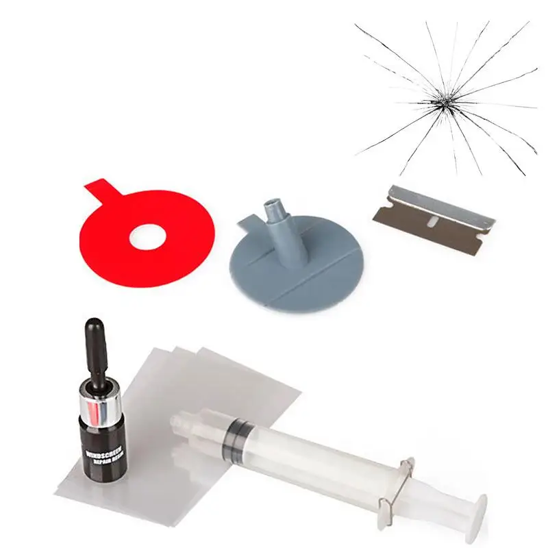 Auto Windshield Glass Repair Tool Set Repairing Fluid For Car Window Scratch Star Shape Half Moon Cracks Windshield Repair Glue
Auto Windshield Glass Repair Tool Set Repairing Fluid For Car Window Scratch Star Shape Half Moon Cracks Windshield Repair Glue