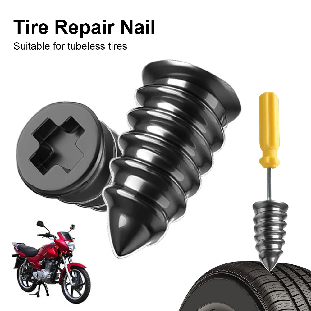 10pcs Tire Repair Nail Self-Tapping Screw With Screwdriver Vacuum Car Tyre Repair Rubber Nail Tire Screws Tire Repair Tools
10pcs Tire Repair Nail Self-Tapping Screw With Screwdriver Vacuum Car Tyre Repair Rubber Nail Tire Screws Tire Repair Tools