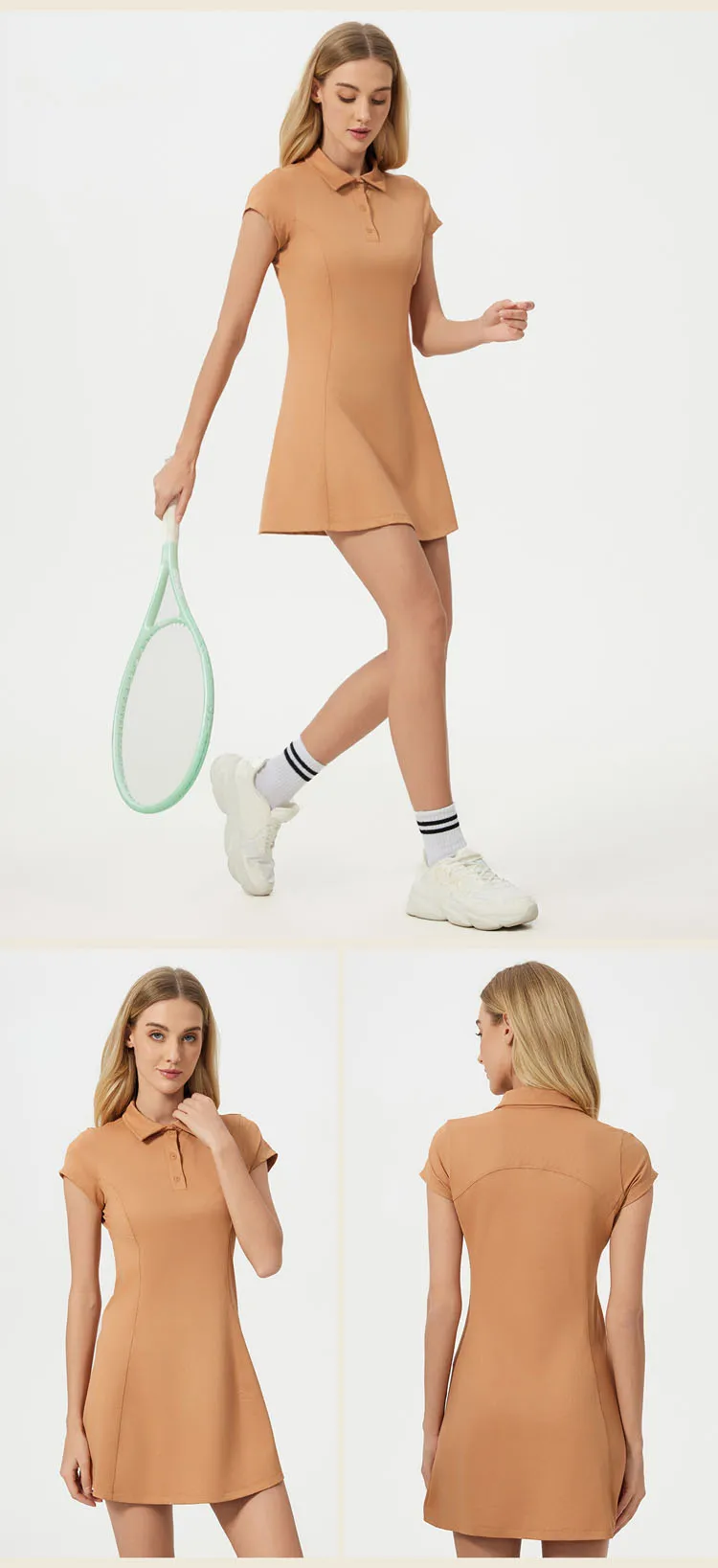 Slim Fit Women Polo Golf Tennis Dress Short Sleeve Breathable Quick-drying Workout Athletic Dresses without built in Shorts Slim Fit Women Polo Golf Tennis Dress Short Sleeve Breathable Quick-drying Workout Athletic Dresses without built in Shorts