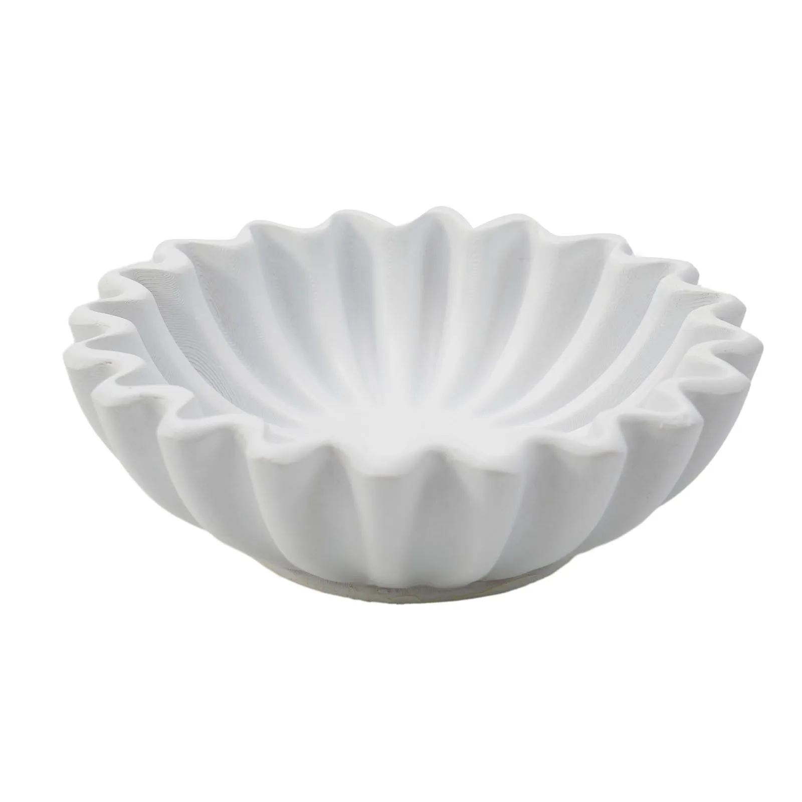 

Unique Grooved Design Decorative Bowl Adds Elegance and Sophistication Perfect for Living Room Coffee Table Bookshelf