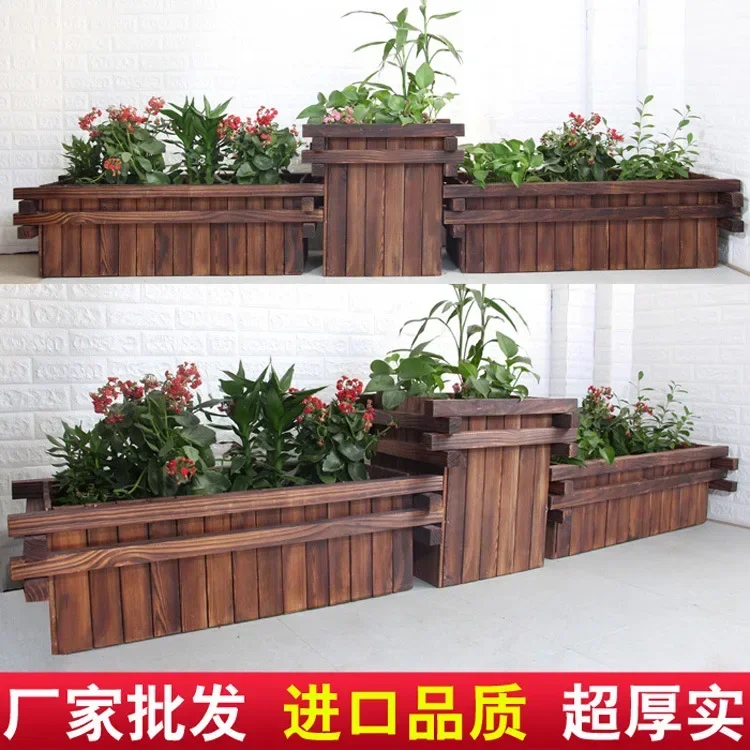 Rectangular Outdoor Antiseptic Wooden Flower Box Square Solid Wood Flower Pot Creative Flower Plant pot Succulent Planter
Rectangular Outdoor Antiseptic Wooden Flower Box Square Solid Wood Flower Pot Creative Flower Plant pot Succulent Planter