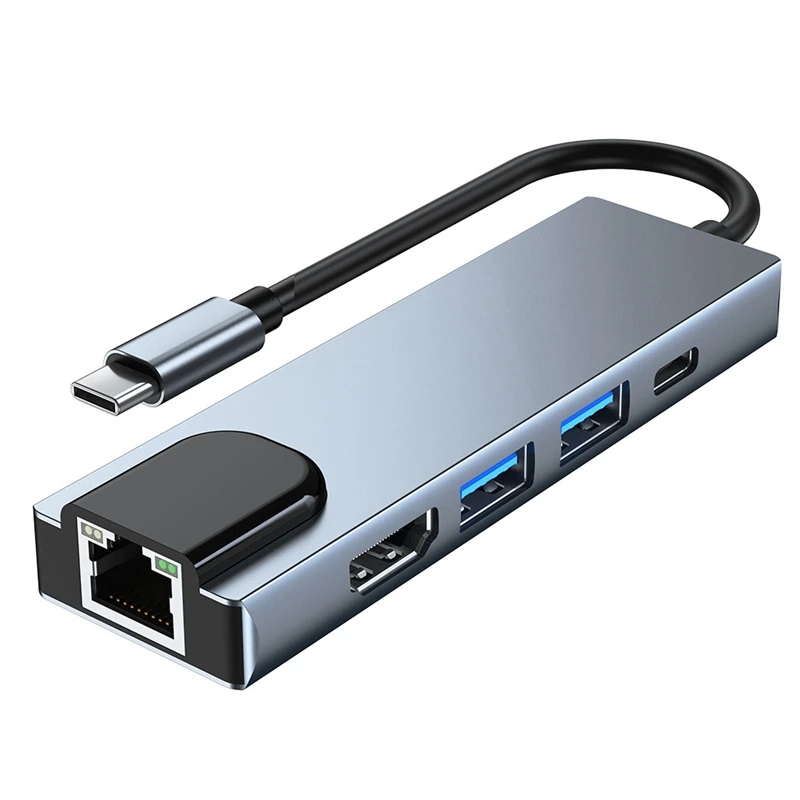 

Разветвитель-Док-станция с разъемами USB Type-C и RJ45, USB 3,0