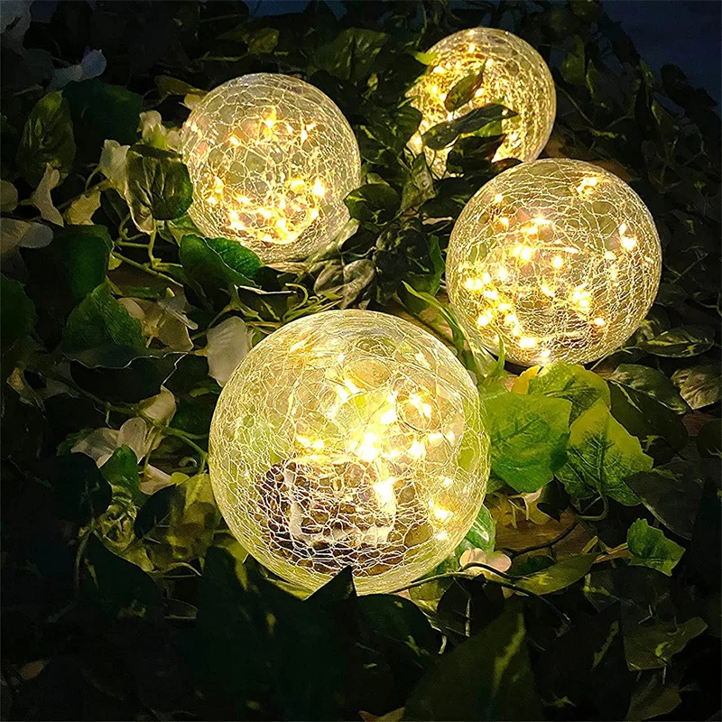 Solar Lights Outdoor LED Garden Waterproof Cracked Glass Ball Lamps Court Buried Grass For Balcony Villa Street homes Decoration
Solar Lights Outdoor LED Garden Waterproof Cracked Glass Ball Lamps Court Buried Grass For Balcony Villa Street homes Decoration