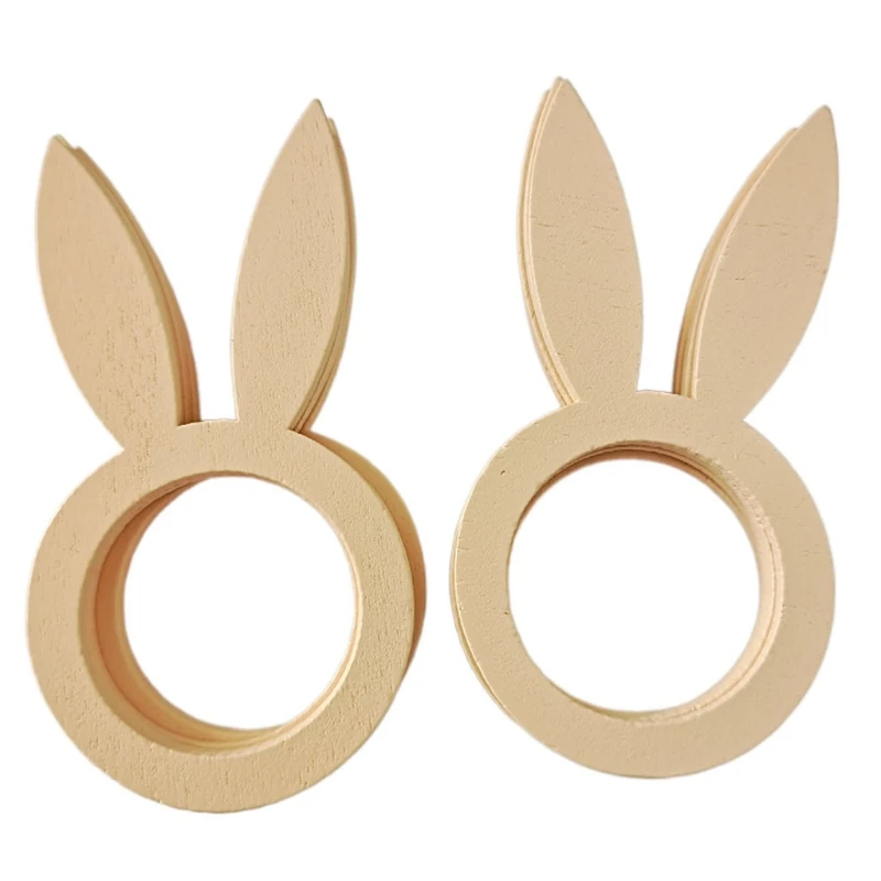 10pcs Easter Napkin Rings Wooden Bunny Ear Holder Centerpiece Desktop Decoration Dropship
10pcs Easter Napkin Rings Wooden Bunny Ear Holder Centerpiece Desktop Decoration Dropship