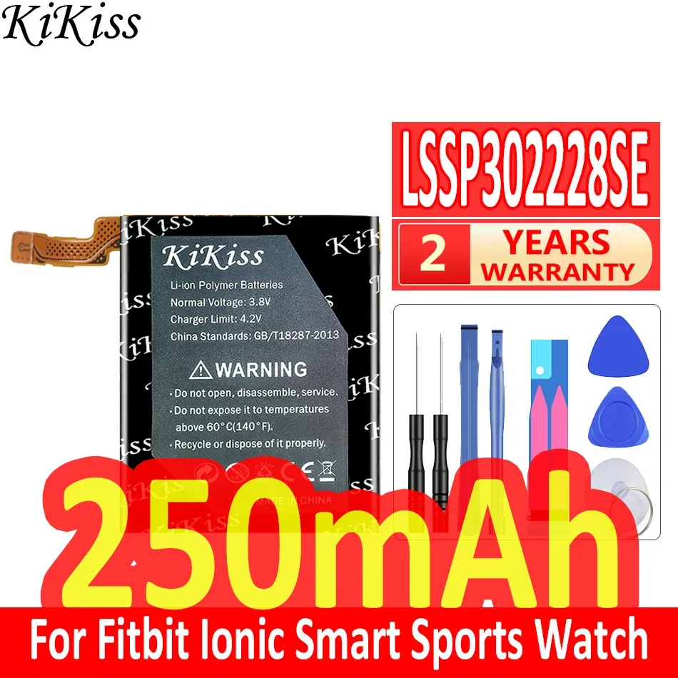

250mAh/310mAh KiKiss Powerful Battery LSSP321830AE (FB502) For Fitbit Blaze FB502 LSSP321830/Ionic Smart Sports Watch Bateria