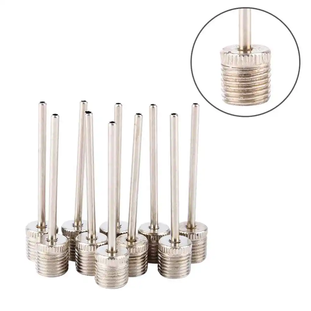 

10PCS Stainless Steel Pump Pin Sports Ball Inflating Pump Needle Soccer Inflatable Air Valve Adaptor For Football Basketball