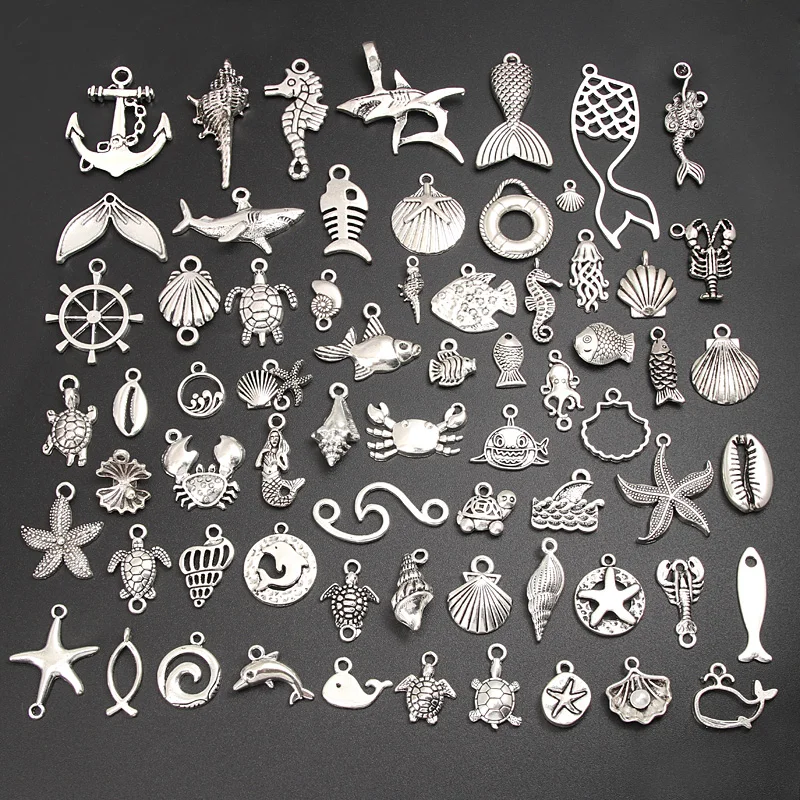 30pcs Random Mix Silver Color Nautical Wave Symbol Shell Starfish Charms Marine Animal Pendant Jewelry Making Ornaments Jewelry
30pcs Random Mix Silver Color Nautical Wave Symbol Shell Starfish Charms Marine Animal Pendant Jewelry Making Ornaments Jewelry