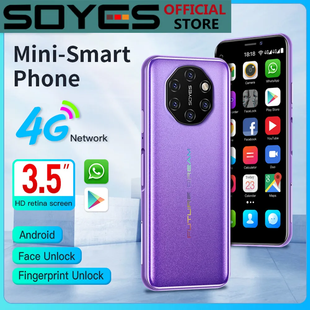 SOYES S10I Supper Mini Android Smartphone 3.5Inch HD Screen 4G Network Support WIFI Google PlayTikTok Student Gifts Mobile Phone |