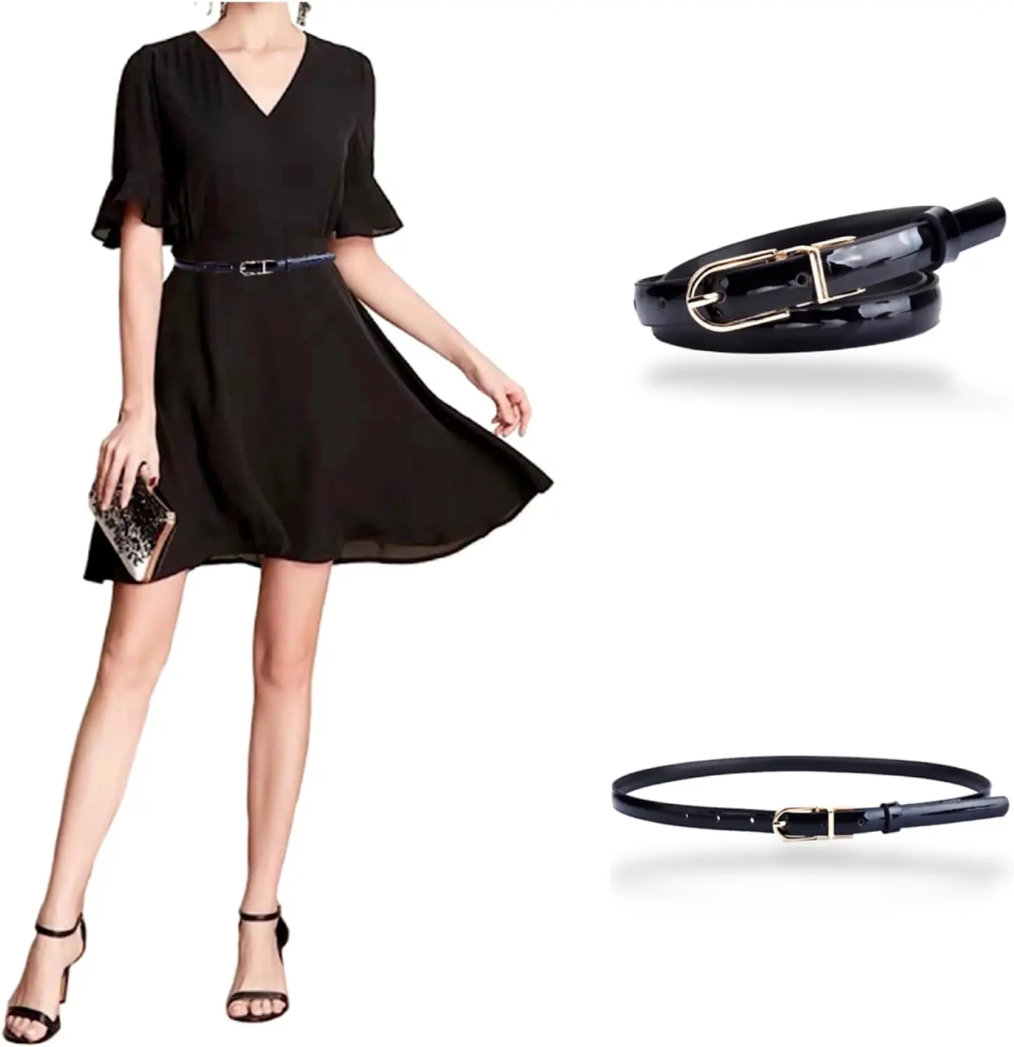 Women's Belts Skinny Leather Belts Slim Waistband Twist To Convert Worn On Both Sides Gold Color Alloy Buckle Matching Dress
Women's Belts Skinny Leather Belts Slim Waistband Twist To Convert Worn On Both Sides Gold Color Alloy Buckle Matching Dress