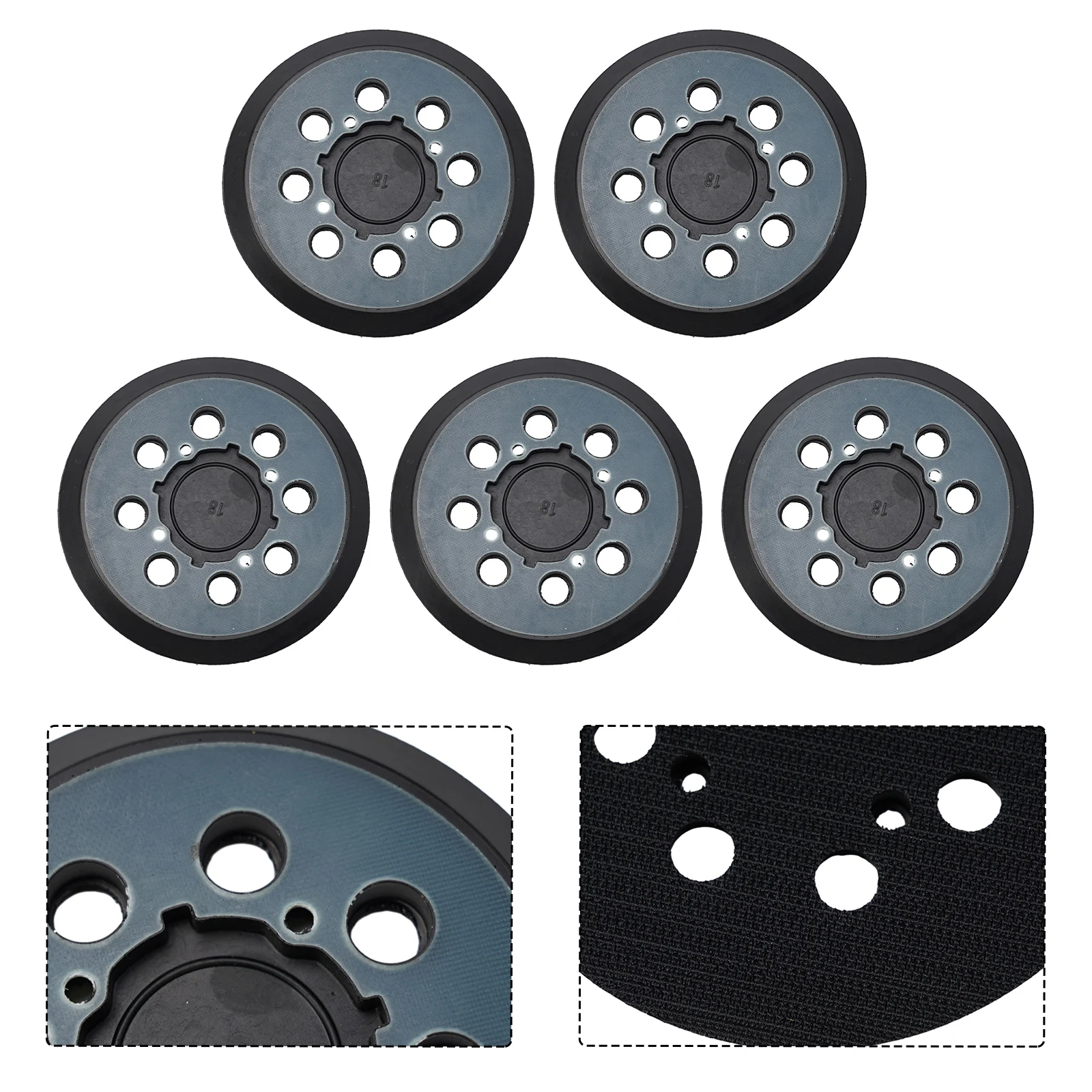 5PCS 5Inch 125mm 8-Hole Hook&Loop Sanding Pad Backing Pads For DWE6423 Sander Backing Pad Power Tools Accessories
5PCS 5Inch 125mm 8-Hole Hook&Loop Sanding Pad Backing Pads For DWE6423 Sander Backing Pad Power Tools Accessories