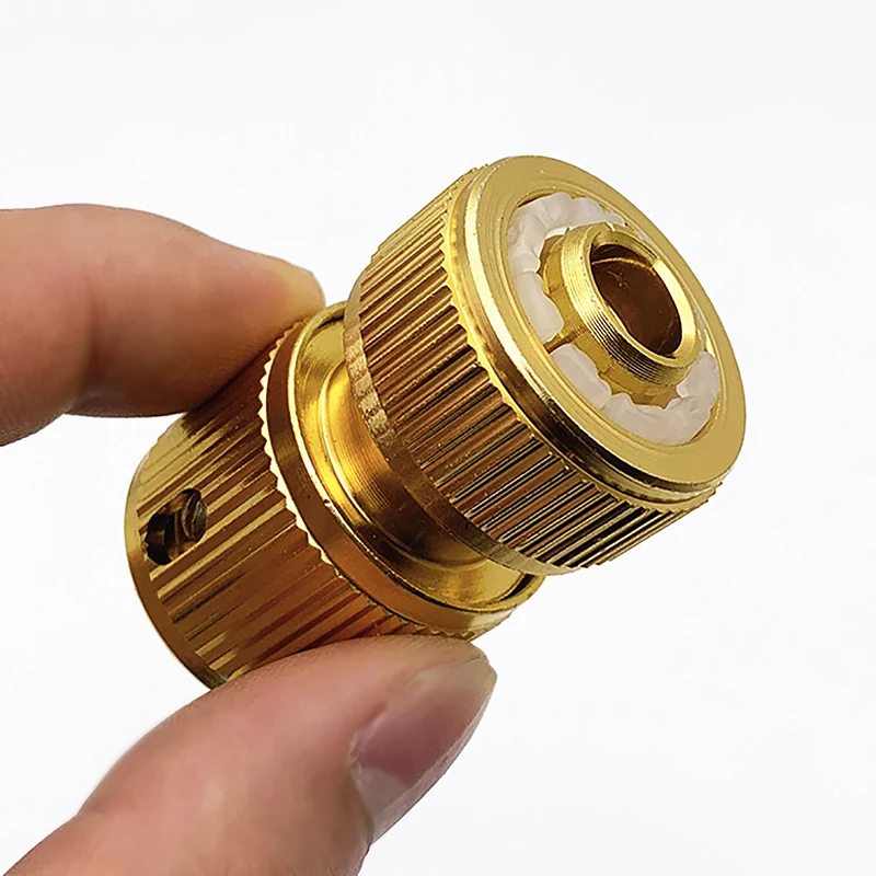 

1 PC Brass 1/2" Garden Hose Quick Connector 16mm Hose Waterstop Connector Copper Irrigation Hose For Water