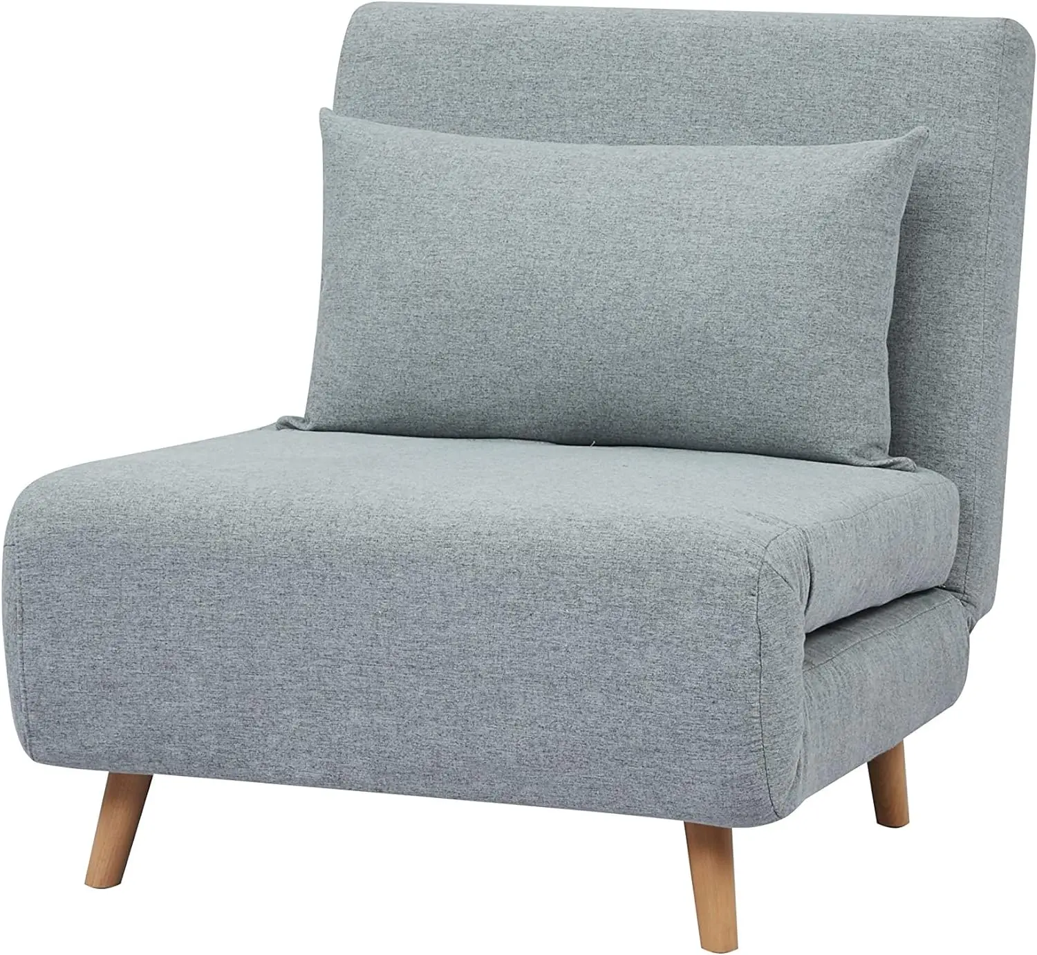 Tri-Fold Convertible Polyester Sofa Bed Chair with Removable Pillow and Legs, Light Gray 1 pack Bag chair Plywood chair Butacas
Tri-Fold Convertible Polyester Sofa Bed Chair with Removable Pillow and Legs, Light Gray 1 pack Bag chair Plywood chair Butacas