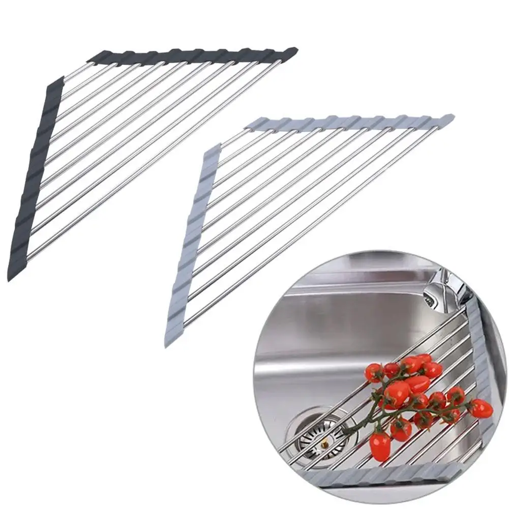 Stainless Steel Roll-Up Dish Drying Rack For Sink Corner Small Foldable Over The Sink Multipurpose Kitchen P4N2
Stainless Steel Roll-Up Dish Drying Rack For Sink Corner Small Foldable Over The Sink Multipurpose Kitchen P4N2