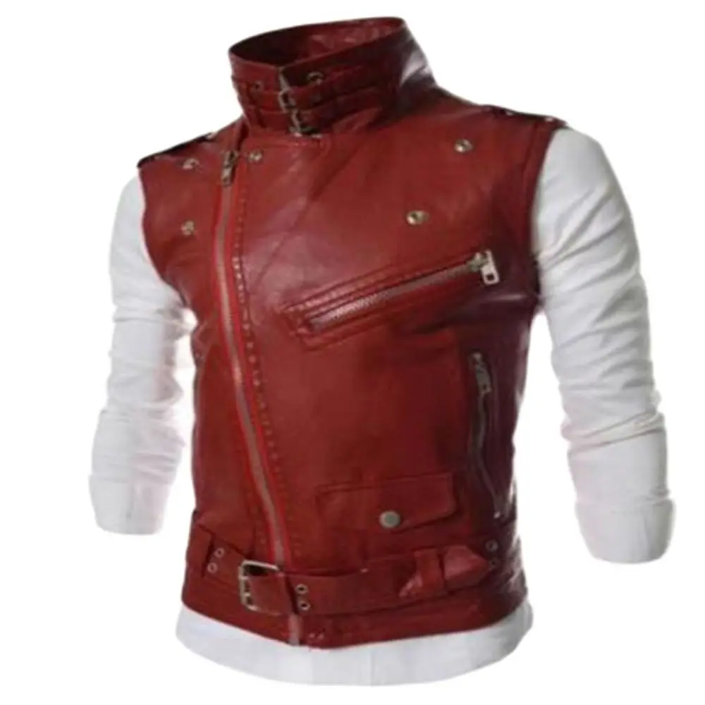 Male Leather Vest Slim Gielt Pu Waistcoat Good Quality Leather Jackets Sleeveless Pu Leather Motorcycle Waistcoat Men Spring
Male Leather Vest Slim Gielt Pu Waistcoat Good Quality Leather Jackets Sleeveless Pu Leather Motorcycle Waistcoat Men Spring