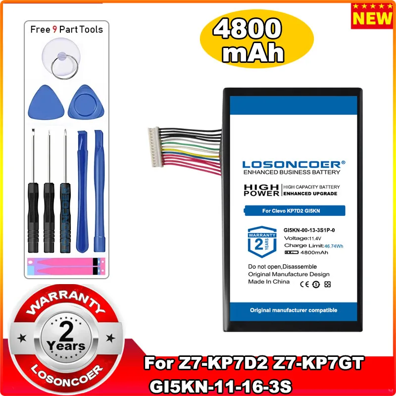 4800mAh Z7-KP7D2 Z7-KP7GT Battery For Clevo GI5KN-11-16-3S KP5GC KP5GH Z7M-KP7GI GI5L001 Z7MD2 GI5CN GI5KN-11-16-3S1P-0
4800mAh Z7-KP7D2 Z7-KP7GT Battery For Clevo GI5KN-11-16-3S KP5GC KP5GH Z7M-KP7GI GI5L001 Z7MD2 GI5CN GI5KN-11-16-3S1P-0