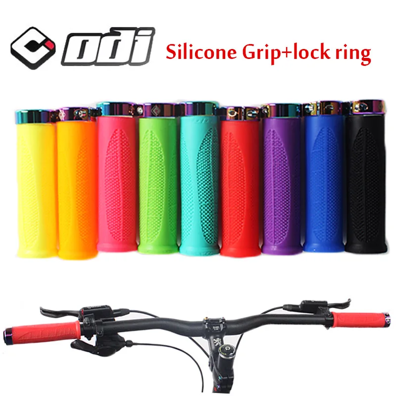 

Silicone Handlebar Grips MTB Silica Gel Bicycle Handle Bar Grips Set Anti-skid Shock Absorption Cycling Accessories