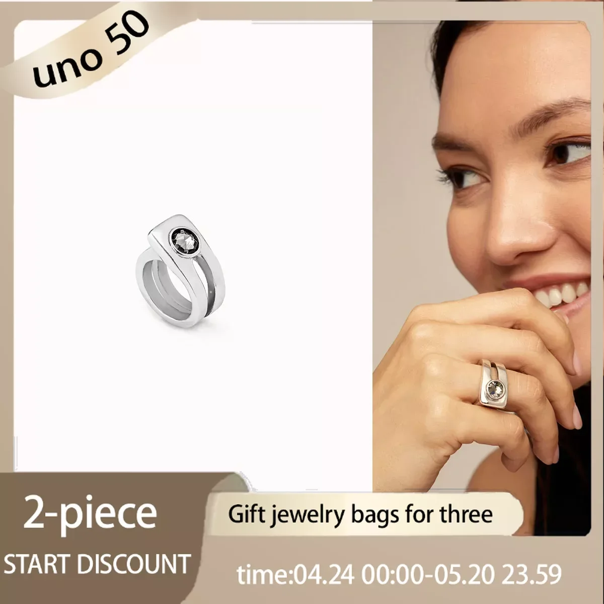 2024 Classic UNO DE 50 Fashion symbol of love 925 Charm Silver Ring Niche Jewelry
2024 Classic UNO DE 50 Fashion symbol of love 925 Charm Silver Ring Niche Jewelry