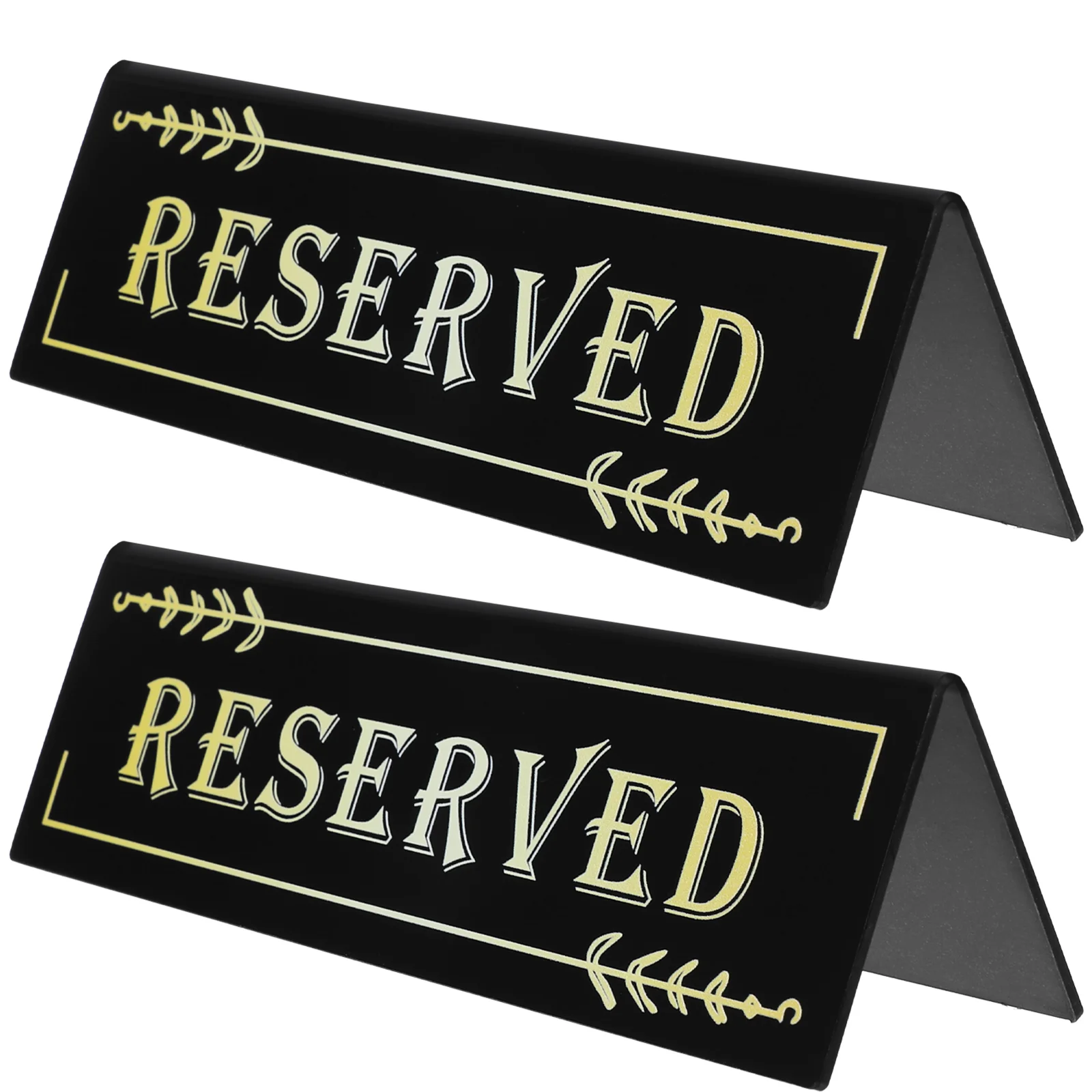 

2 Pcs Inverted Triangle Card Table Wedding Signs for Ceremony Seats Reserved Tables Erasable outside House Decor Acrylic