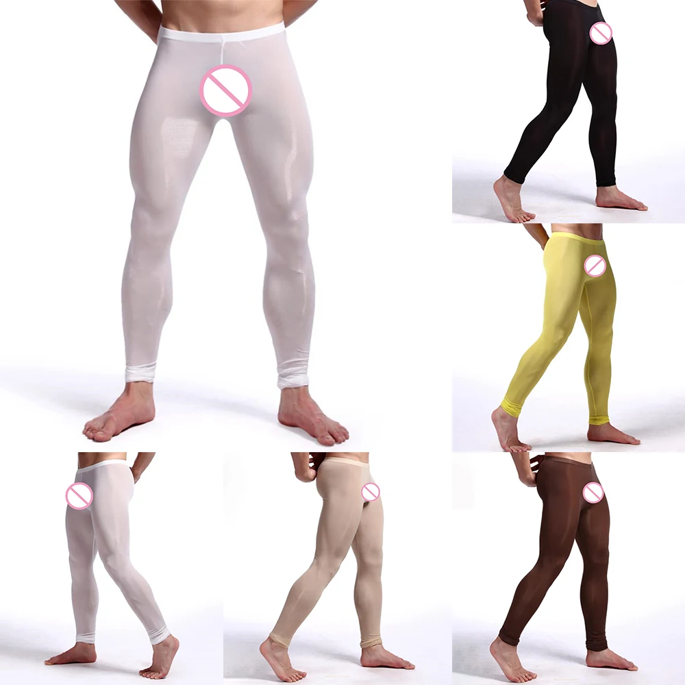 Men Sexy Sheer Long John Underwear Pants Exposed JJ Tight Leggings Skinny Yoga Thermal Legging Ice Silk Elastic Male Trousers
Men Sexy Sheer Long John Underwear Pants Exposed JJ Tight Leggings Skinny Yoga Thermal Legging Ice Silk Elastic Male Trousers