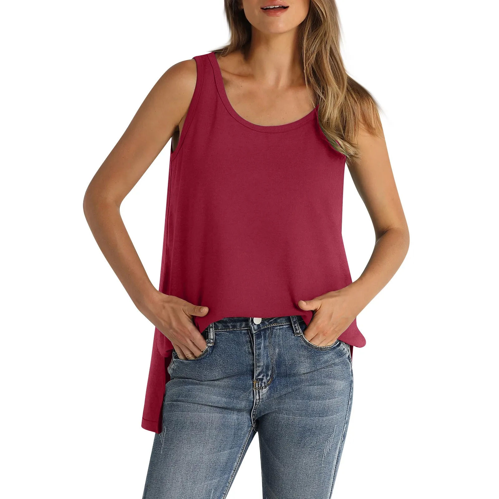 Женский короткий топ без рукавов, с круглым вырезом и принтом 
Женский короткий топ без рукавов, с круглым вырезом и принтом