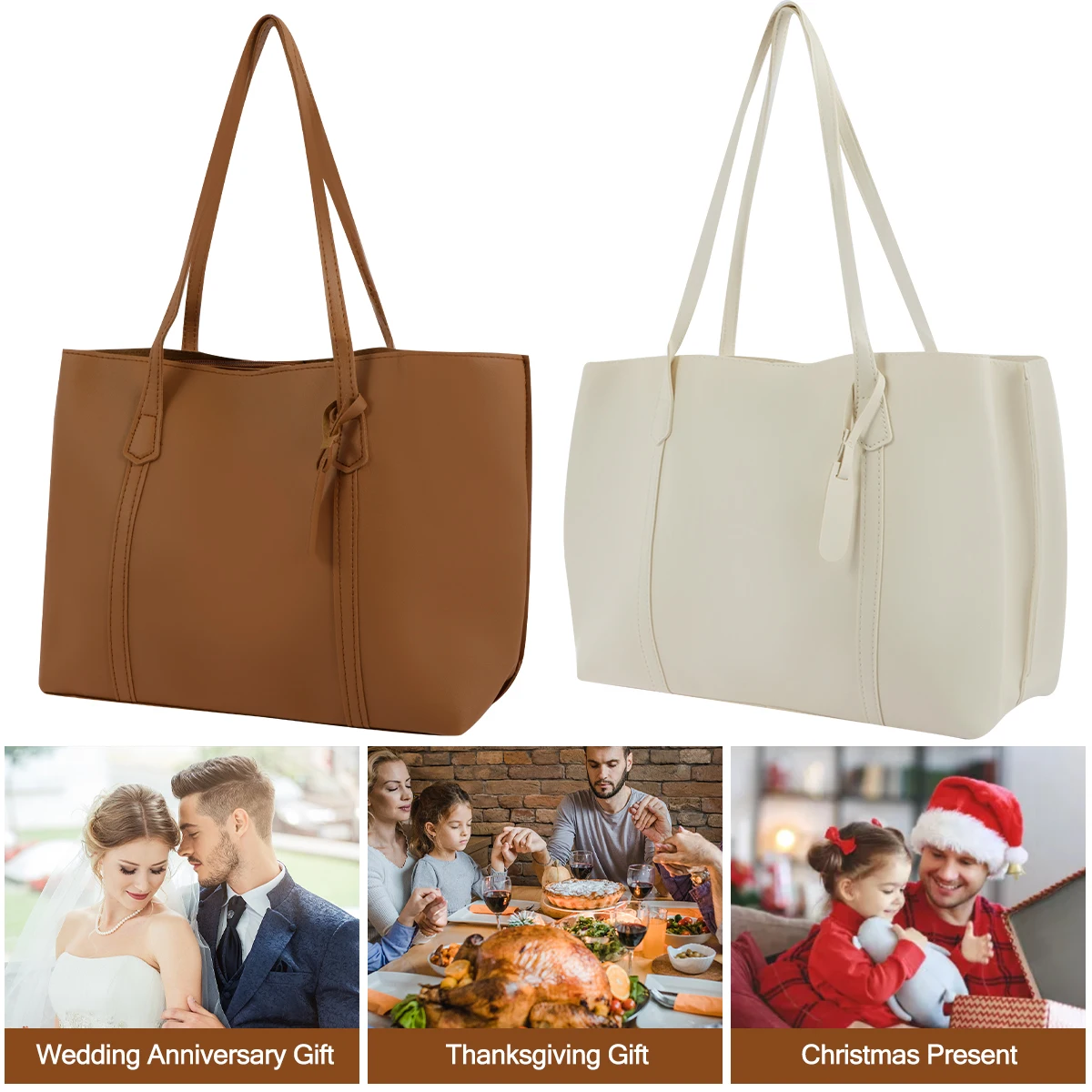 Tote Bag for Women Large Capacity Shoulder Bags PU Large Shoulder Bags with Zippered Pocket Fashion Womens Work Laptop Bag for
Tote Bag for Women Large Capacity Shoulder Bags PU Large Shoulder Bags with Zippered Pocket Fashion Womens Work Laptop Bag for