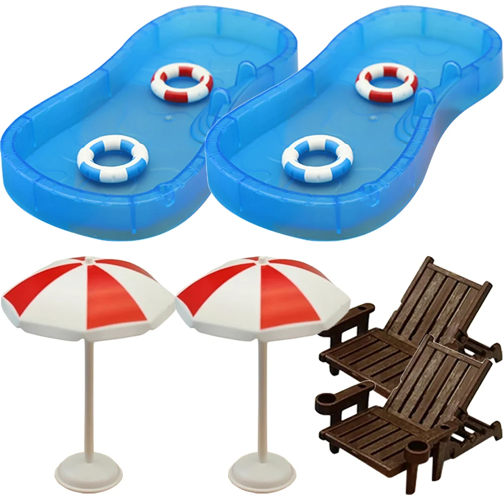 Dollhouse Swimming Pool Mini Swimming Ring Folding Beach Sunbath Chair Miniature Craft Furniture Pool Toys
Dollhouse Swimming Pool Mini Swimming Ring Folding Beach Sunbath Chair Miniature Craft Furniture Pool Toys