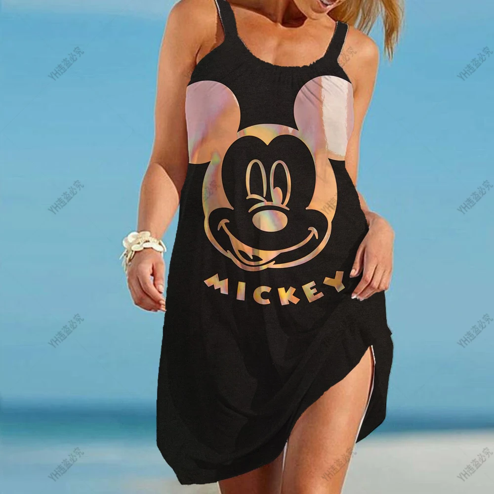Women's Dress Disney Minnie Mickey Mouse 3D Dye Print Fashion Sleeveless Loose Kawaii Dress Summer Open Back Casual Sexy Dress
Women's Dress Disney Minnie Mickey Mouse 3D Dye Print Fashion Sleeveless Loose Kawaii Dress Summer Open Back Casual Sexy Dress