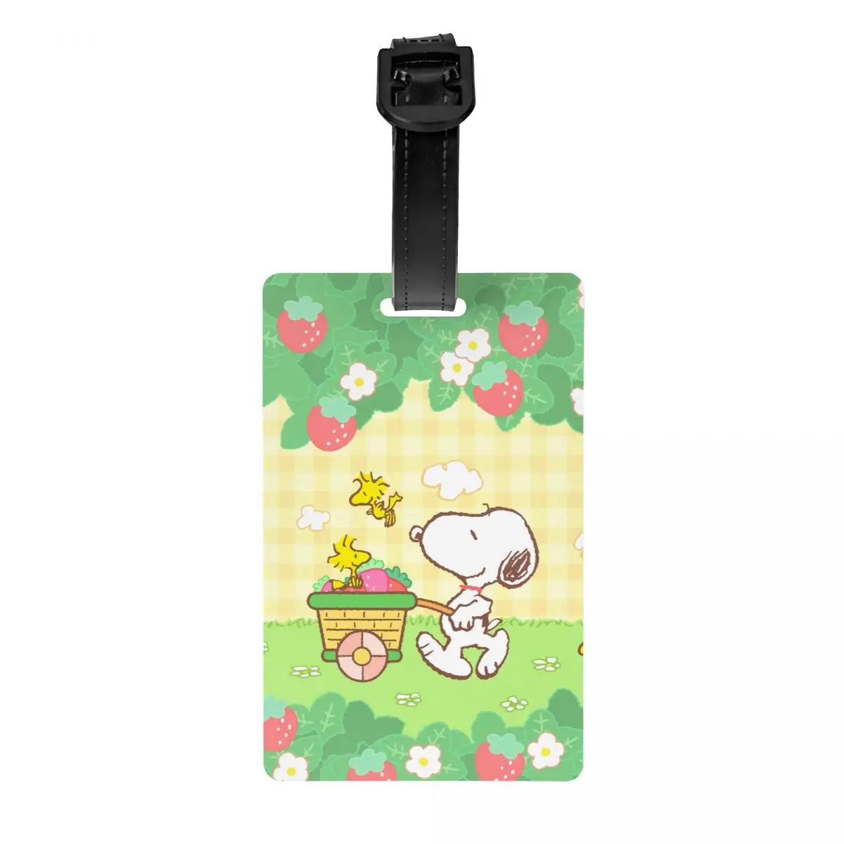 

Custom Cute Cartoon Snoopy Luggage Tag With Name Card Privacy Cover ID Label for Travel Bag Suitcase