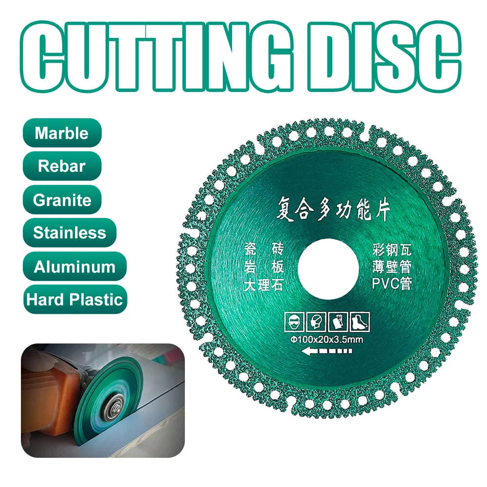 Composite Multifunctional Cutting Saw Blade 100mmUltra-thin Saw Blade Ceramic Tile Glass Cutting Disc For Angle Grinder
Composite Multifunctional Cutting Saw Blade 100mmUltra-thin Saw Blade Ceramic Tile Glass Cutting Disc For Angle Grinder