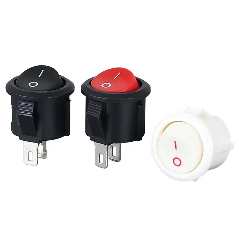 5Pcs 20mm Diameter Round Rocker Switches Black Mini Round Black White Red 2 Pin ON-OFF Rocker Switch KCD1-105 
5Pcs 20mm Diameter Round Rocker Switches Black Mini Round Black White Red 2 Pin ON-OFF Rocker Switch KCD1-105