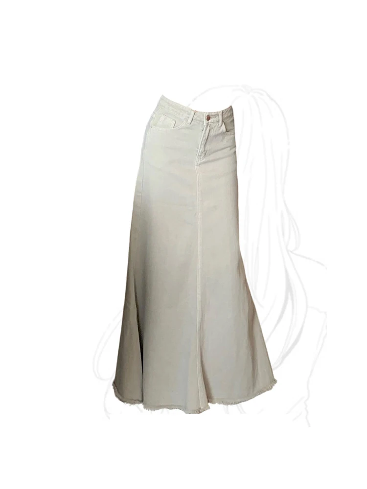 Women Denim Long Skirts Vintage Female 2000s Streetwear Korean Aesthetic High Waist Skirt Fashion Y2k A-line Jean Skirt Clothes
Women Denim Long Skirts Vintage Female 2000s Streetwear Korean Aesthetic High Waist Skirt Fashion Y2k A-line Jean Skirt Clothes