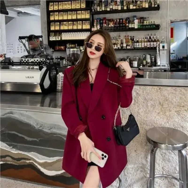 

Insozkdg High-grade Sense Fried Street Women Suit Jacket 2024 Spring Autumn New British Style Design Sense Niche Suit Blazer Top