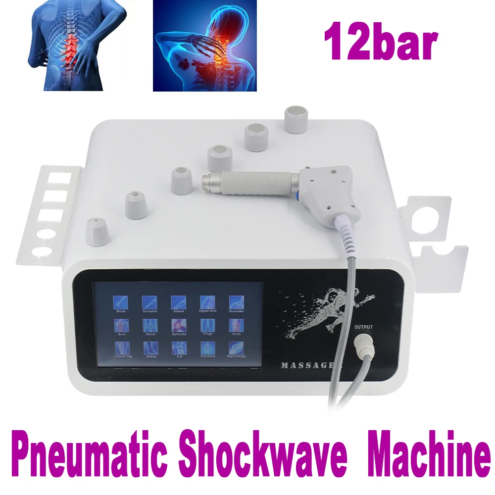 2023 Portable 12 Bar Pneumatic Shockwave Therapy Machine ED Treatment Shoulder Pain Relief Shock Wave Relaxation Equipment
2023 Portable 12 Bar Pneumatic Shockwave Therapy Machine ED Treatment Shoulder Pain Relief Shock Wave Relaxation Equipment