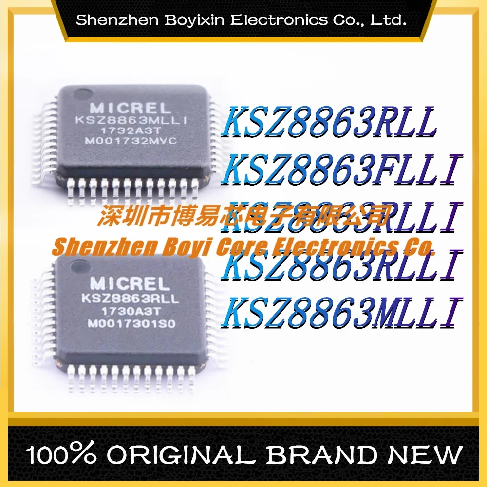 KSZ8863RLL KSZ8863FLLI KSZ8863RLLI KSZ8863RLLI KSZ8863MLLI Package: LQFP-48 Original Genuine
KSZ8863RLL KSZ8863FLLI KSZ8863RLLI KSZ8863RLLI KSZ8863MLLI Package: LQFP-48 Original Genuine