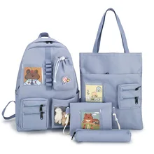 4 Pcs Set Harajuku Women Laptop Backpack Canvas School Bags For Teenage Girls Kawaii College Student Kids Book Bag Rucksack 2021
4 Pcs Set Harajuku Women Laptop Backpack Canvas School Bags For Teenage Girls Kawaii College Student Kids Book Bag Rucksack 2021