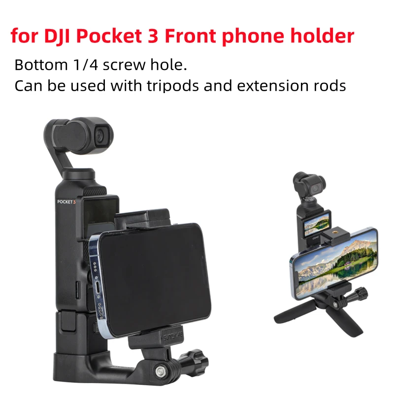 For DJI Pocket 3 Front Phone Holder Clip Handheld Shooting Expansion Adapter Bracket For DJI Osmo Pocket 3 Accessories
For DJI Pocket 3 Front Phone Holder Clip Handheld Shooting Expansion Adapter Bracket For DJI Osmo Pocket 3 Accessories