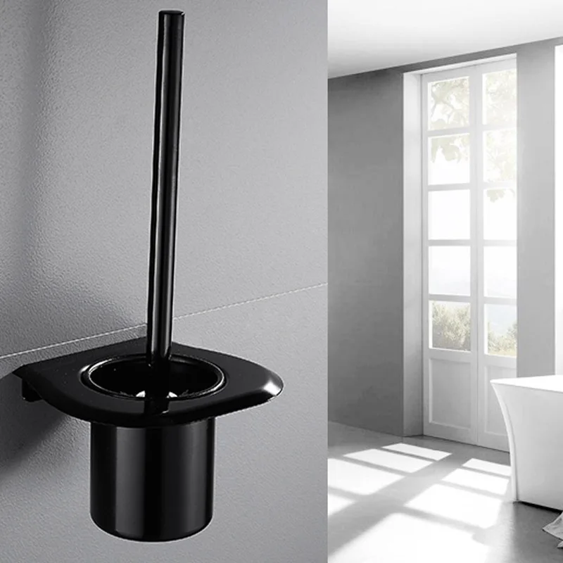 Morden Design Bathroom Accessories Wall Mounted Matte Black Aluminum Bathroom Toilet Brush Holder with Brush
Morden Design Bathroom Accessories Wall Mounted Matte Black Aluminum Bathroom Toilet Brush Holder with Brush