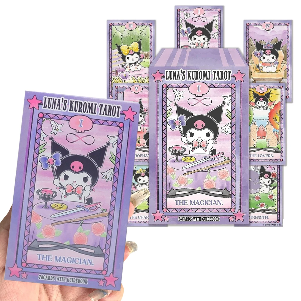 

Kuromi Tarot Deck Card Hello Kitty Sanrio Melody 78Cards Board Game Deck Oracle Cards Party Playing Card Family Party Board Game