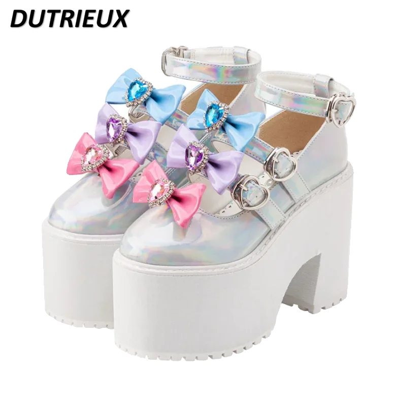 Fashion Lolita Japanese Style Bow Thick Bottom Platform Mary Jane Pumps Casual Elegant 2024 New Spring Autumn Women's Shoes
Fashion Lolita Japanese Style Bow Thick Bottom Platform Mary Jane Pumps Casual Elegant 2024 New Spring Autumn Women's Shoes