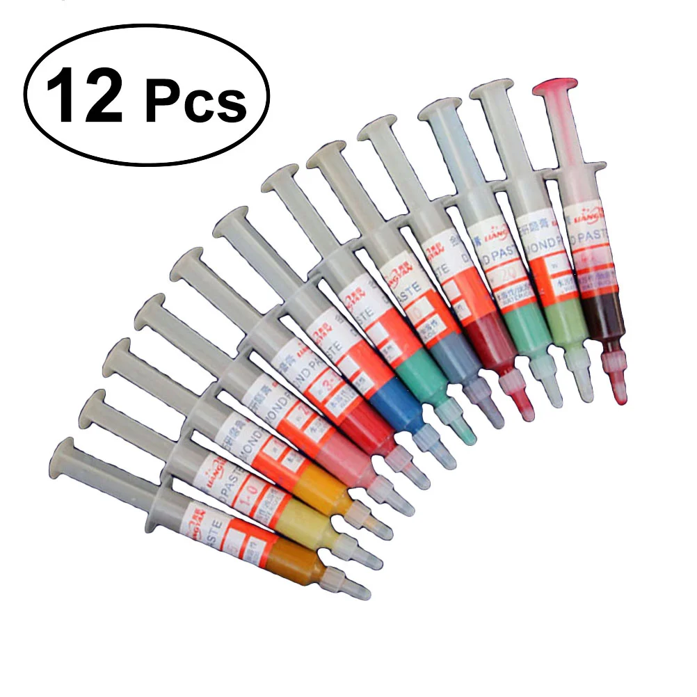 

12pcs Polishing Lapping Paste Lapping Paste Polishing Compound For Steel Metal Mirror Jewellery Gemstone Polishing Compound