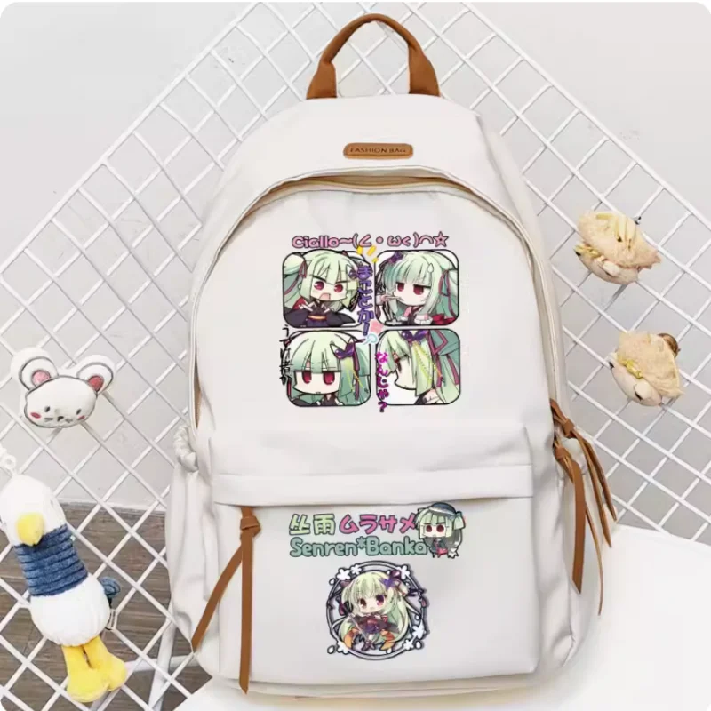 

Anime Senren*Banka Big Capacity Girls Backpack Travel Bag Boy Teenager Schoolbag Student Rucksacks