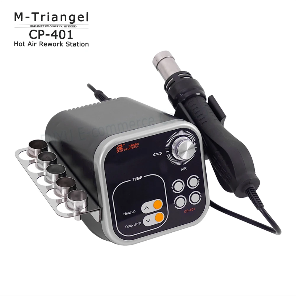 Desoldering Station M-Triangel CP-401 Hot Air Gun 700W BGA Rework SMD Rework IC Repair Chips Maintenance Electric Soldering Iron
Desoldering Station M-Triangel CP-401 Hot Air Gun 700W BGA Rework SMD Rework IC Repair Chips Maintenance Electric Soldering Iron